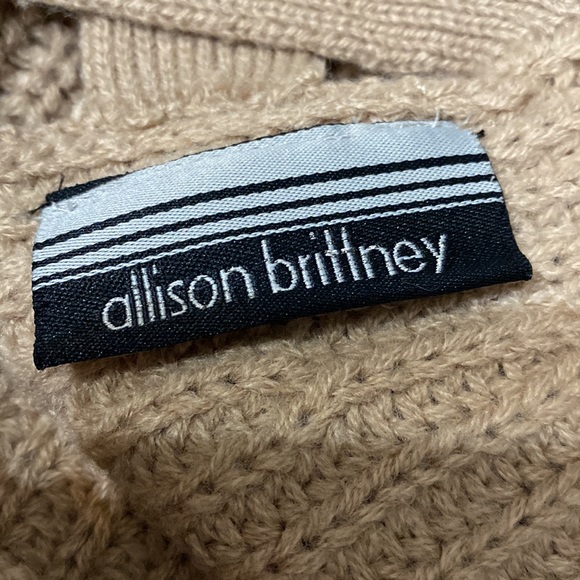 Allison Brittney tan criss cross back sweater - Size large - Picture 6 of 10